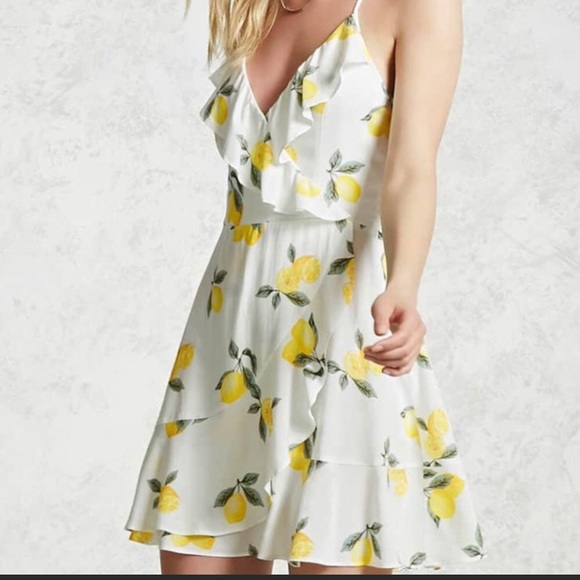 Lemon V-neck sun dress— S - Picture 3 of 5